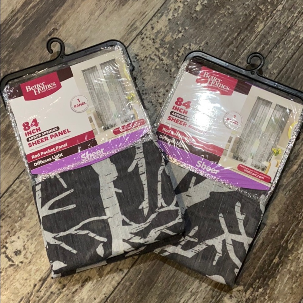 BHG 40x84 Inch Sheer Panels, NWT